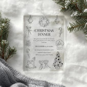 Black & White Christmas Dinner   アクリル招待状