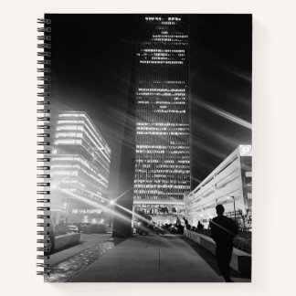 Black & White City Lights College-Ruled Notebook ノートブック