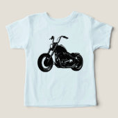 Black White Classic Cruiser Motorcycle Vector Art (デザイン正面)