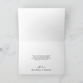 Black White Classic Folded Happy Birthday サンキューカード (内部)