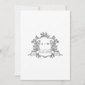 Black & White Classic Frame Wedding            招待状 (裏面)