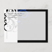 Black/White/Cobalt Blue日付はっきりしたの保存 案内ポストカード (裏面)