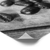 Black & White Coffee Beans & Coffee Mug 16x20 ポスター (角)
