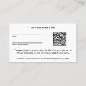 Black & White Community Ressibilance Giveaway 名刺 (裏面)