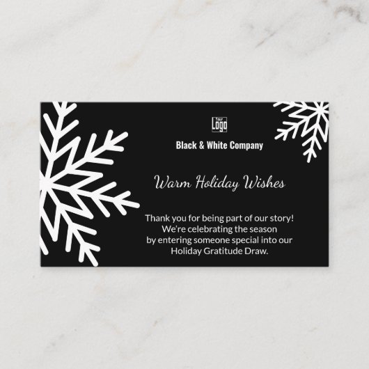 Black & White Community Ressibilance Giveaway 名刺 (正面)