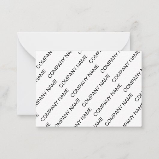 Black White Company Co Pattern Note Card ノートカード (正面)