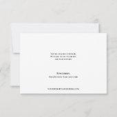 Black White Company Logo Custom Simple サンキューカード (裏面)