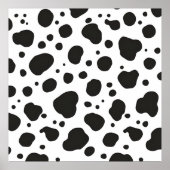Black White Cow Pattern ポスター (正面)