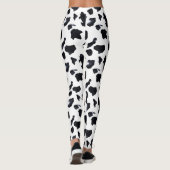Black White Cow Print レギンス (裏面)