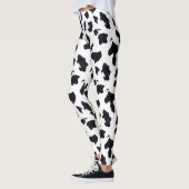 Black White Cow Print レギンス (左)