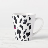 Black White Cow Print Cowgirl カフェラテマグ (右)