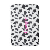 Black White Cow Print Cowgirl バスマット (正面縦)