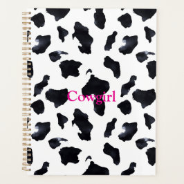 Black White Cow Print Cowgirl プランナー手帳