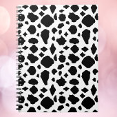 Black & White Cow Print Pattern ノートブック