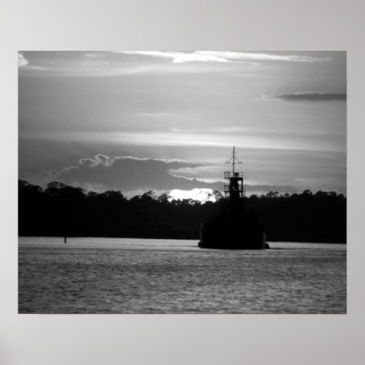 Black & White Crab Boat in the Sunset 16x20  ポスター (正面)