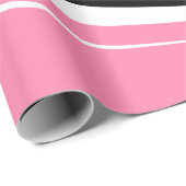 Black & White Curved Streaks on a Pink Background ラッピングペーパー (ロールコーナー)