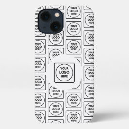 Black White Custom Business Logo Pattern iphone 13ケース