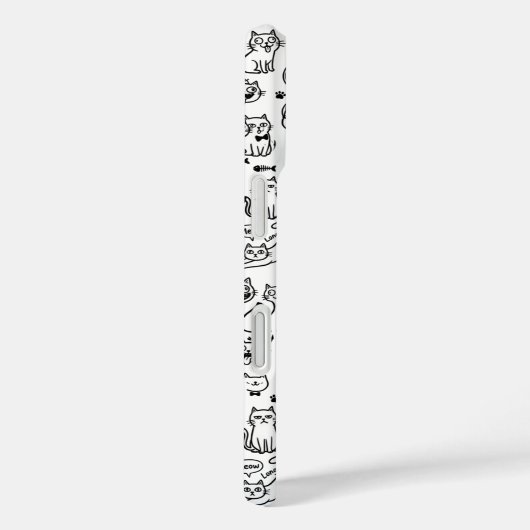 Black & White Custom Cat Photo and Name  Case-Mate iPhoneケース (裏面 / 右)