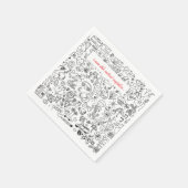 Black & White Cutest Napkin Doodle スタンダードカクテルナプキン (角)