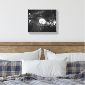 Black & White Dandelion in the Woods 8x10 キャンバスプリント (インサイチュ (寝室))