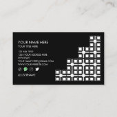 Black White Designed Professional Business Card 名刺 (裏面)