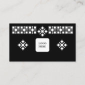 Black White Designed Professional Business Card 名刺 (正面)