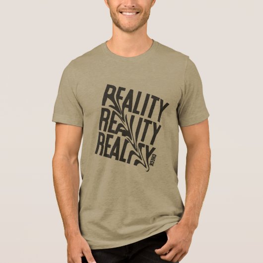 Black & White Distorted Reality Typography T-Shirt トライブレンドＴシャツ (正面)