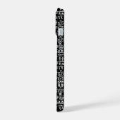 Black & White Doodle Pattern Case – Bold Ab iPhone 15ケース (左側面)