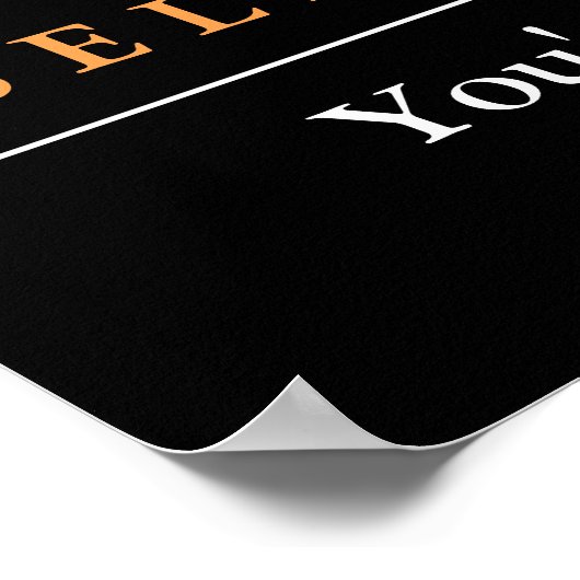 Black White Eagle Motivational Believe in Yourself ポスター (角)