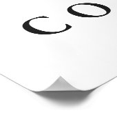 Black White Eagle Motivational Confidence ポスター (角)