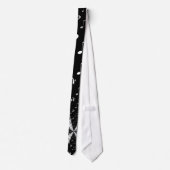 Black & White Echo Music Notes Men's Tie ネクタイ (裏面)