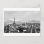 Black&White: Eiffel Tower, Paris, France ポストカード (正面)