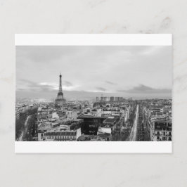 Black&White: Eiffel Tower, Paris, France ポストカード