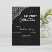  Black & white elegant  Eid Party Invitation  招待状 (スタンド正面)