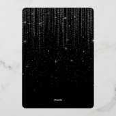  Black & white elegant  Eid Party Invitation  箔シーズンカード (裏面)