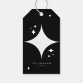 Black & White Elegant & Festive Merry Christmas ギフトタグ (裏面)