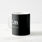 Black & White Elegant Minimal Monogram Coffee コーヒーマグカップ (正面左)