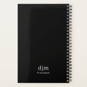 Black & White Elegant Minimalist プランナー手帳 (裏面)