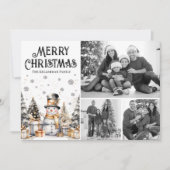 Black White Elegant Photo シーズンカード (正面)