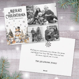 Black White Elegant Photo シーズンカード