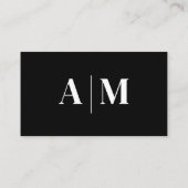 Black White Elegant Professional 名刺 (裏面)