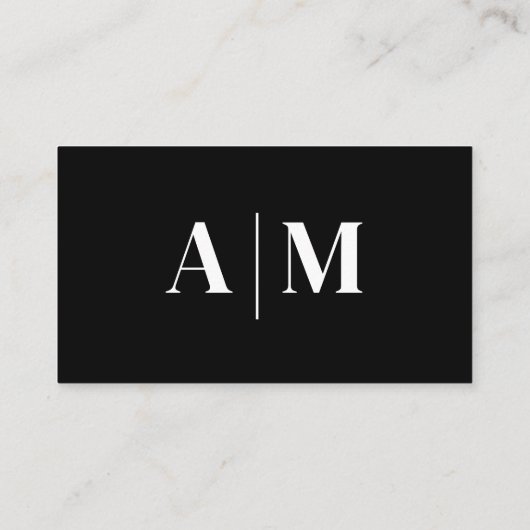 Black White Elegant Professional 名刺 (裏面)