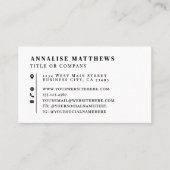 Black White Elegant Professional 名刺 (正面)