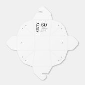 Black & White Elegant Sixty 60th Birthday Party  フェイバーボックス (折り畳みなし)