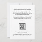 Black & White Enchanting and Delicate Simple Photo セーブザデート (裏面)