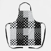 Black White Fashion Polka Dots Style Design  エプロン (正面)