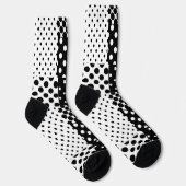 Black White Fashion Polka Dots Style Design ソックス (右)