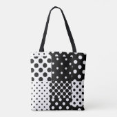 Black White Fashion Polka Dots Style Design  トートバッグ (裏面)