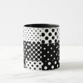 Black White Fashion Polka Dots Style Design  マグカップ (中央)