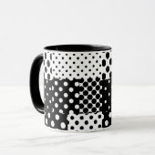 Black White Fashion Polka Dots Style Design  マグカップ (正面左)